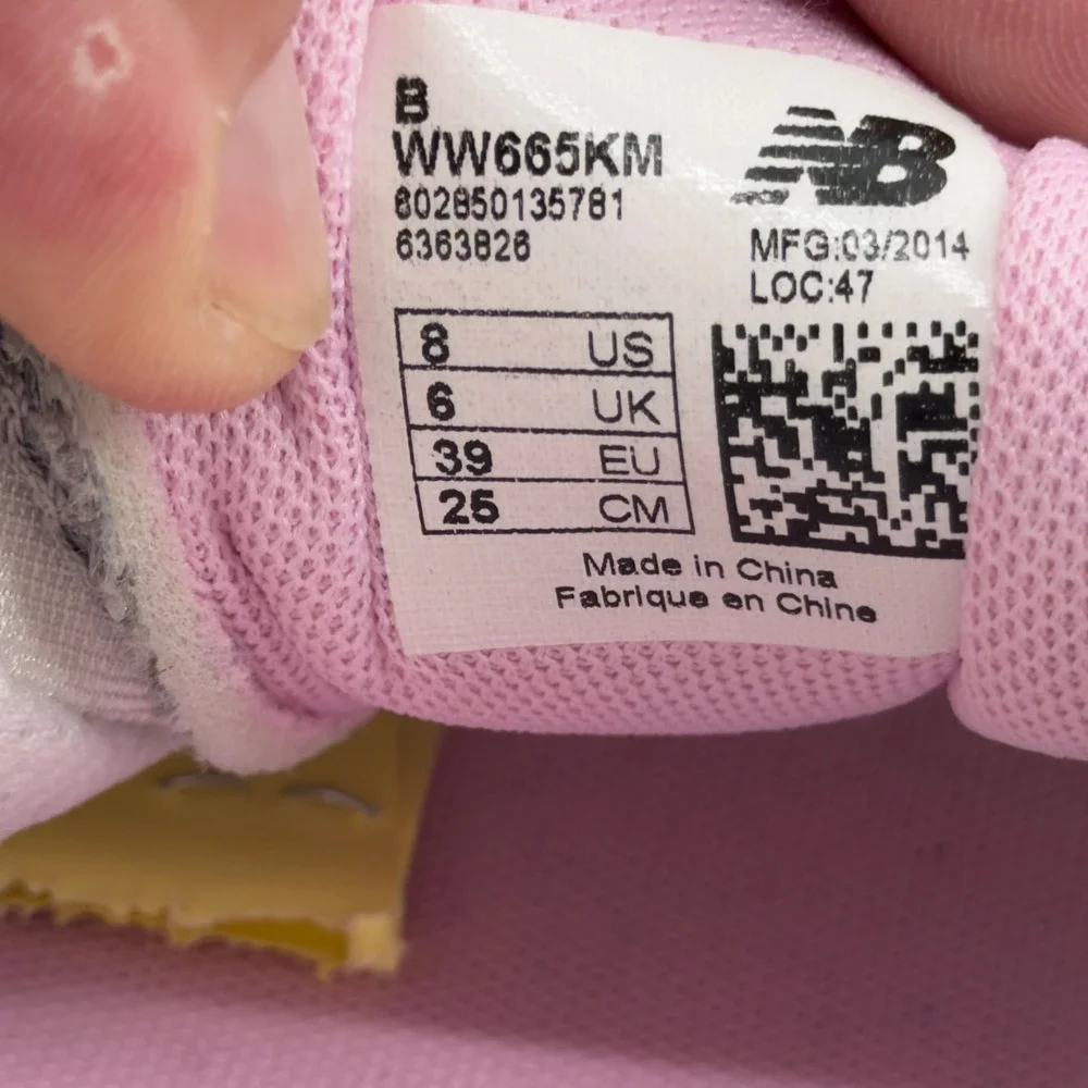 New Balance 665 Susan G Komen Walking Shoes Silver Pink Womens 8